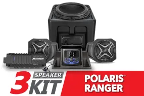 2018-2024 Polaris Ranger XP1000 A-Spec SSV Works 3-Speaker Audio System w/JVC