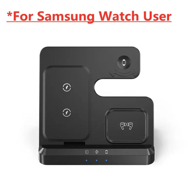 3 In 1 Wireless Charger Stand Pad For iPhone 15 14 13 Samsung S22 S21 Galaxy Watch 5 4 3 Active Buds Fast Charging Dock Station