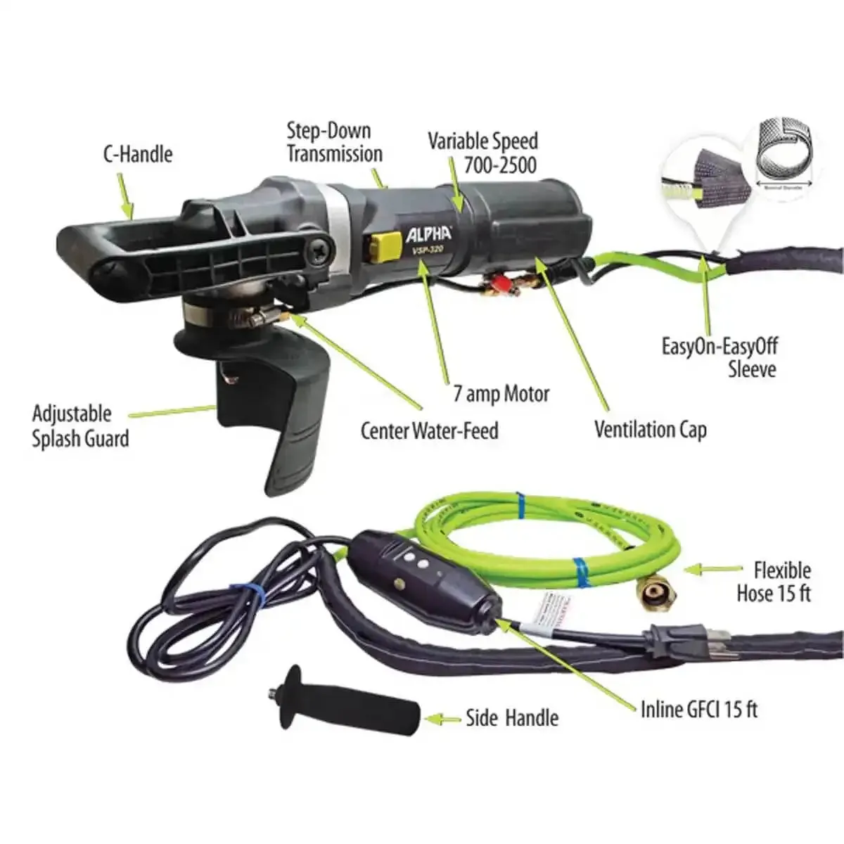 Alpha Variable Speed Wet Polisher