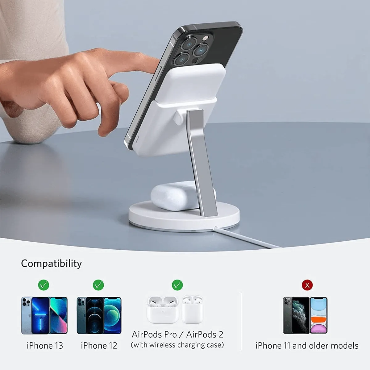 Anker 633 2-in-1 Wireless Charging Station (MagGo) - B25A7