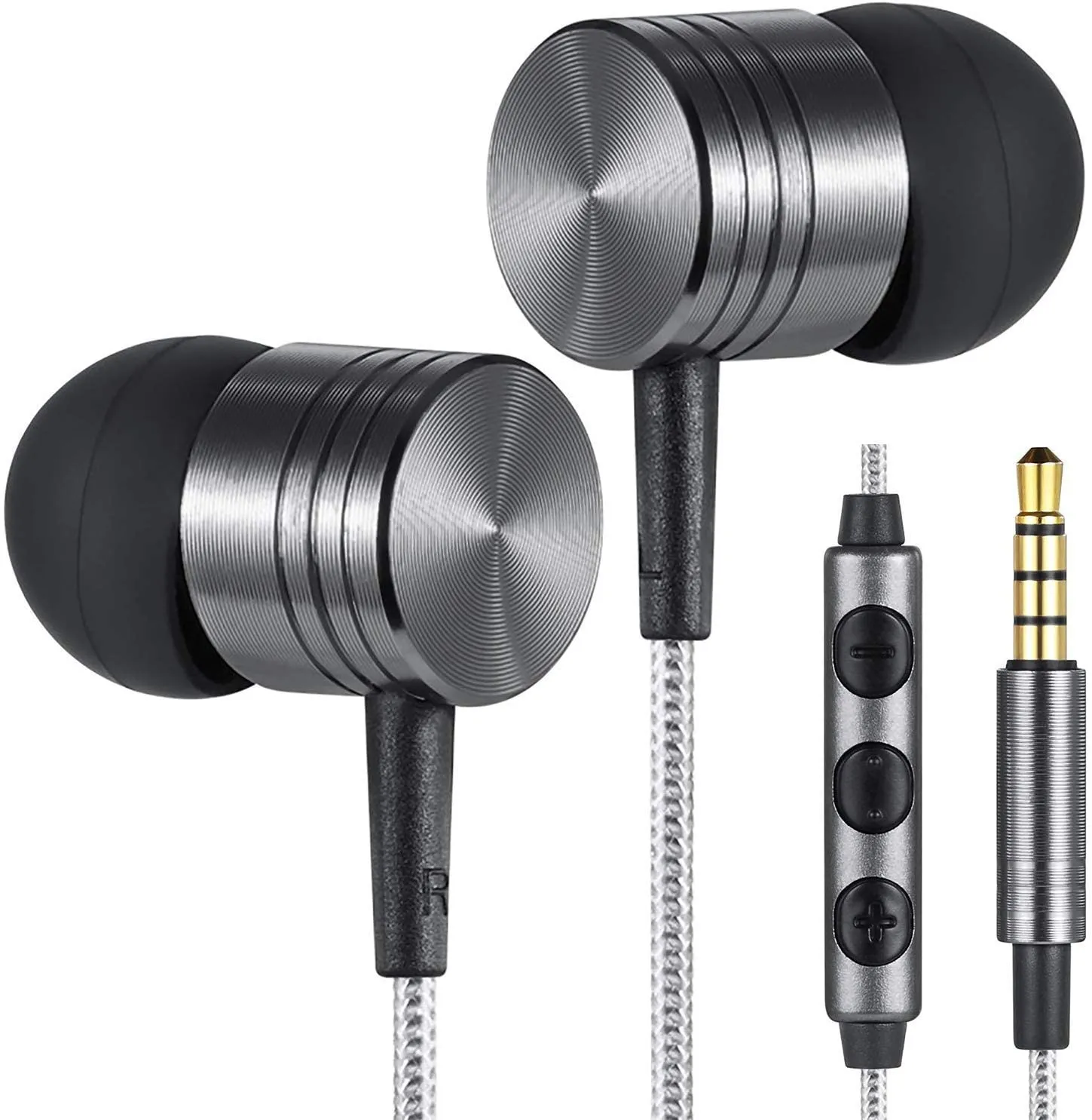 Betron B650 Earphones Noise Isolating Earbuds Heavy Deep Bass Headphones Microphone Volume Control