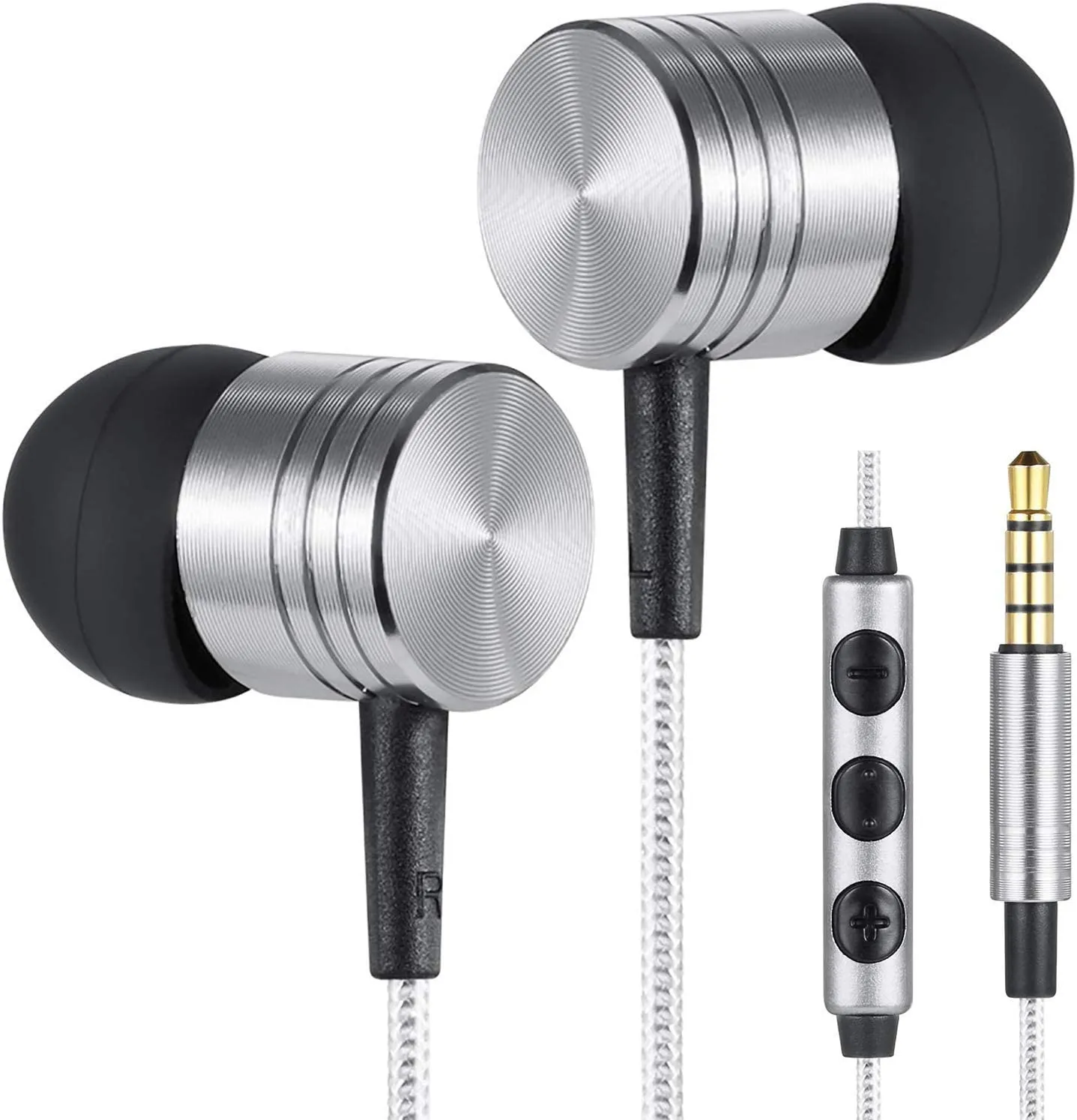 Betron B650 Earphones Noise Isolating Earbuds Heavy Deep Bass Headphones Microphone Volume Control