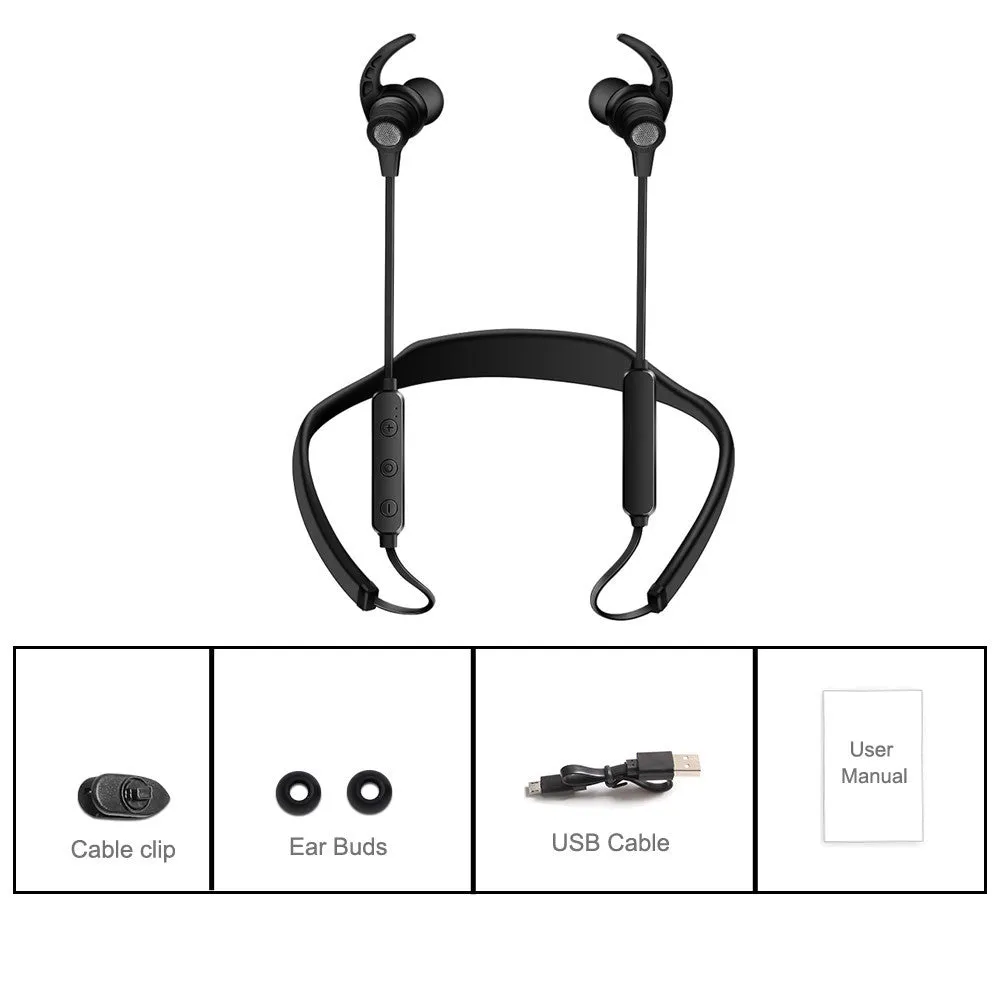 Bluetooth Headphones Wireless Sports Earphones Neckband Headset with Mic