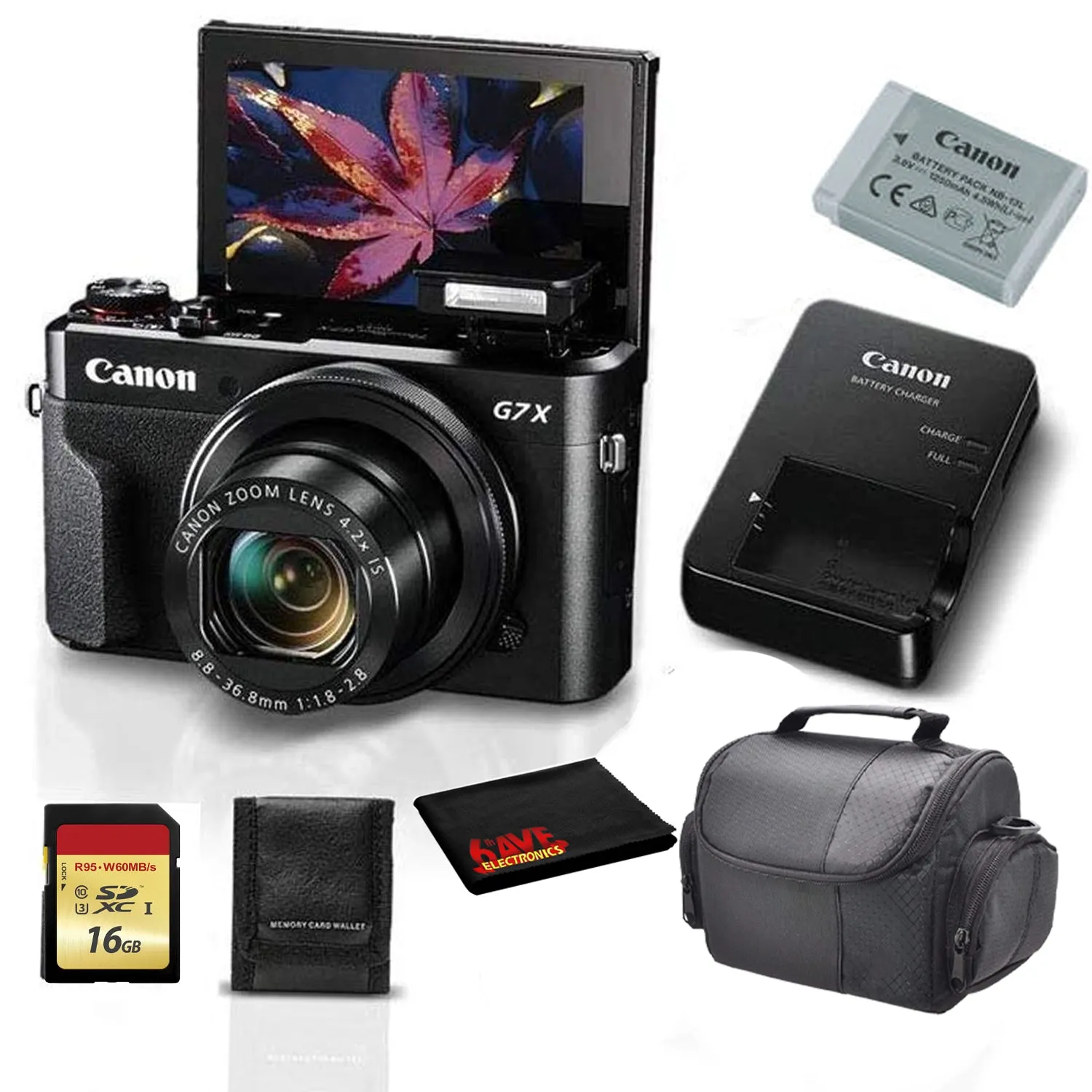 Canon PowerShot G7 X Mark II Digital Camera 1066C001  Bundle with 16GB Memory Card - International Model