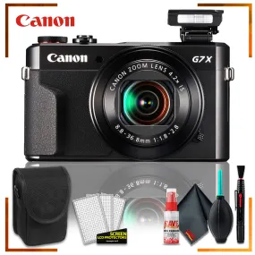 Canon PowerShot G7 X Mark II Digital Camera (Intl Model)   Camera Case   Cleaning Kit