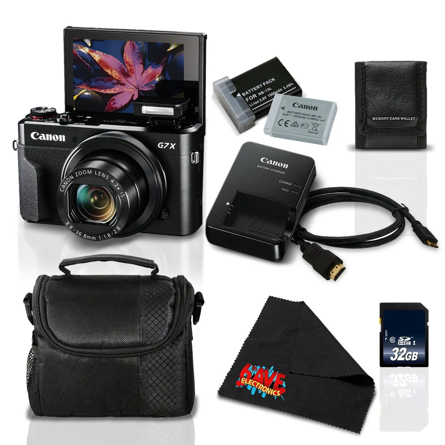 Canon PowerShot G7 X Mark II w/Accessories Bundle -Digital Camera w/1 Inch CMOS Sensor Tilt LCD Screen Touchscreen Acces