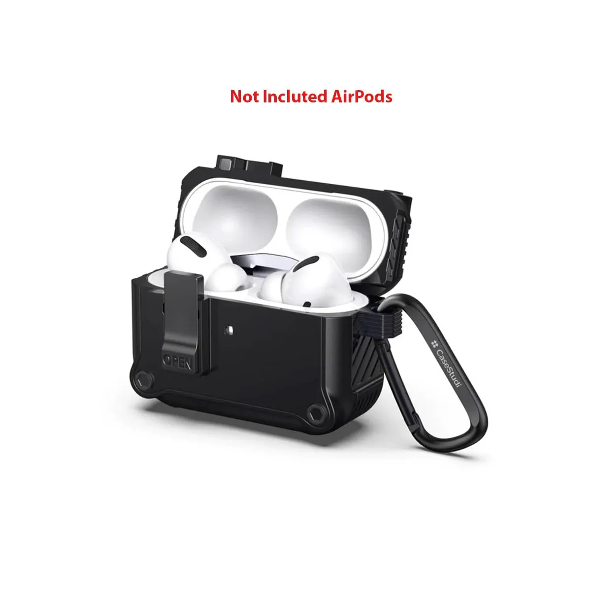 Case Studi Airpods Impact Case for AirPods Pro 2 (White &amp; Black)