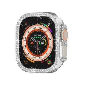 Compatible with Apple Watch Ultra 49mm Case with Rhinestone Shockproof Protective Frame Bumper Case Cover