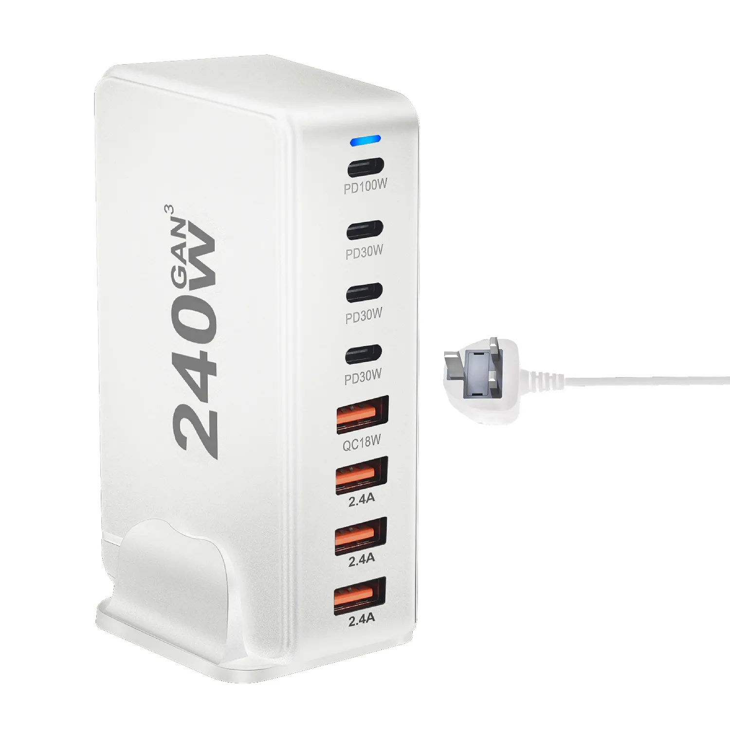 Desktop Charger 8-port USB Type C Fast Charging Station Hub