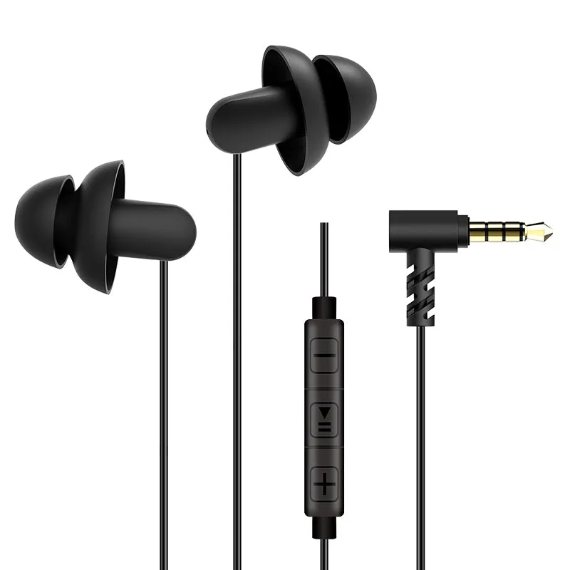 DreamMusic PRO - Hearprotek In-Ear Sleep Earbuds Earphones with Volume Control and Mic(2 Pairs)