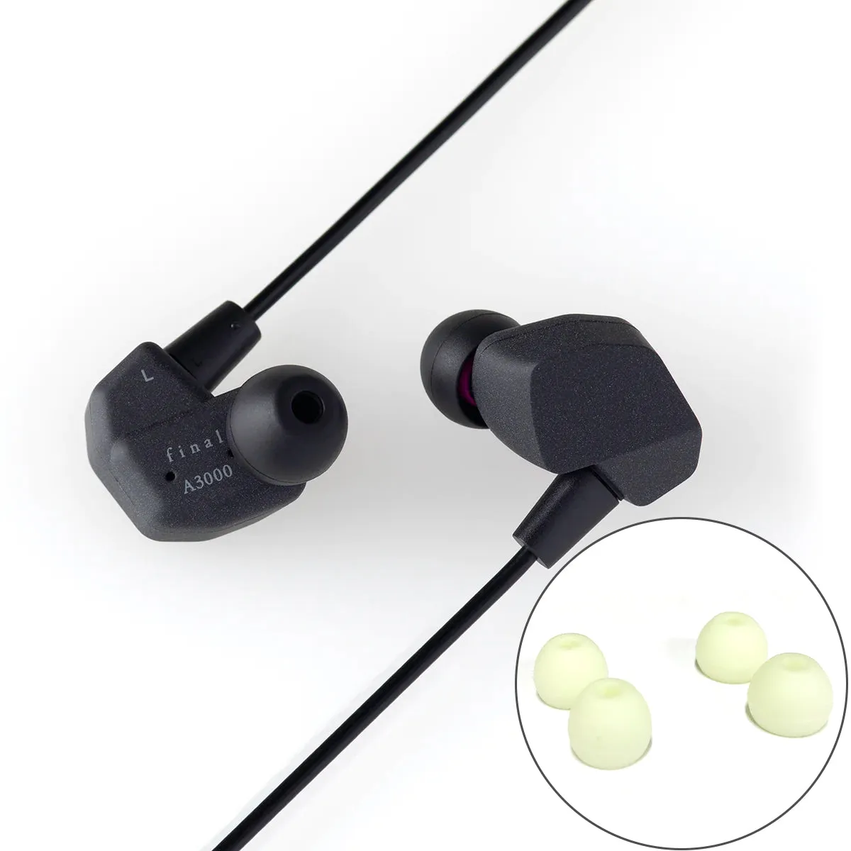 Final Audio A3000 Earphones ( free Glow-in-the-Dark tips)