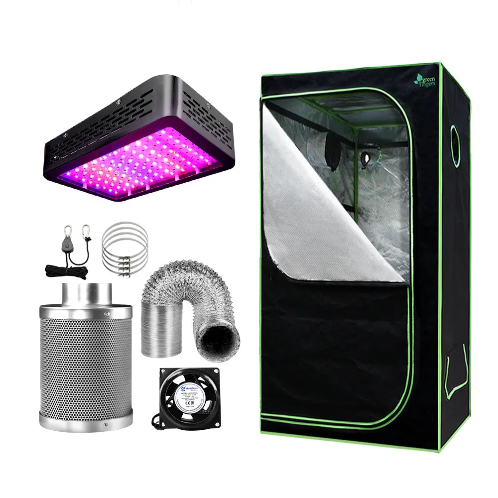 Full Spectrum LED Grow Tent Kit, Vent Fan, 1000W | Greenfingers