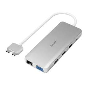 Hama 12 Ports Connect2Mac USB-C Multiport Hub - Silver/White | 458124