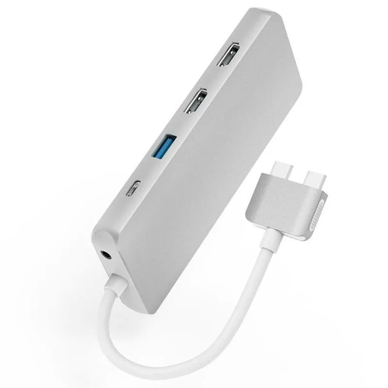 Hama 12 Ports Connect2Mac USB-C Multiport Hub - Silver/White | 458124