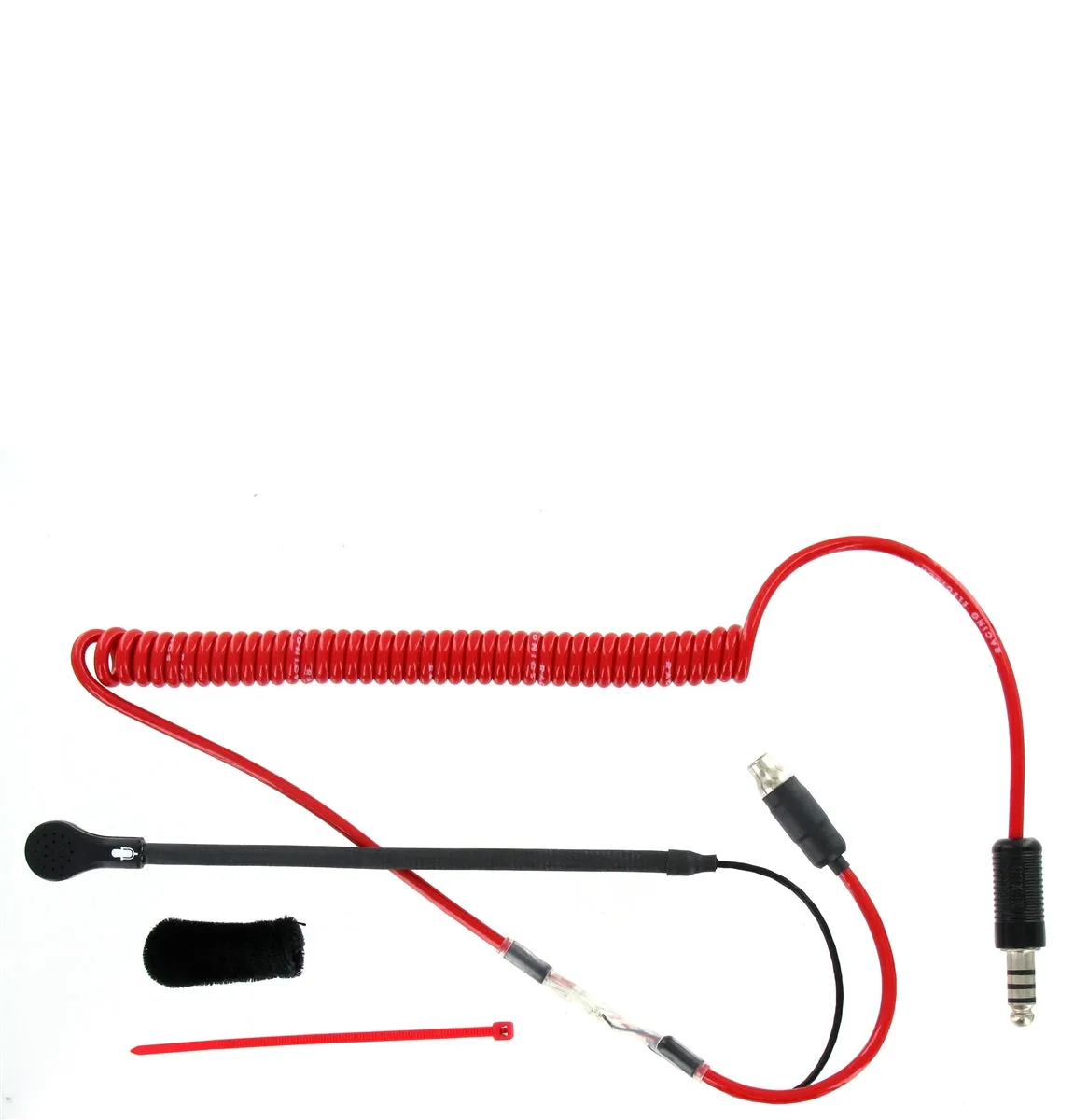 HELMET KIT - MINI MIC FLEX BOOM 4 CONDUCTOR COIL CORD