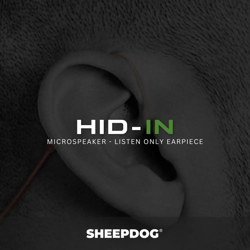 Impact HID-IN Micro Tubeless Listen-Only Earpiece, Black