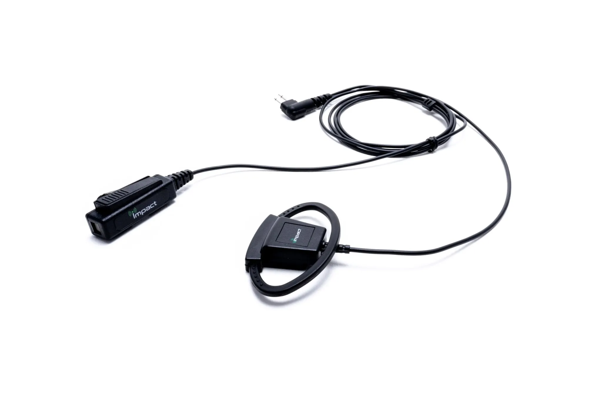 Impact Platinum Series 2-Wire Surveillance Kit for Two-Way Radio with Adjustable D-Shaped Ear Hanger K1-P2W-D1