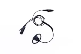 Impact Platinum Series Noise Cancelling 1-Wire Surveillance Kit for Two-Way Radio with Adjustable D-Shaped Ear Hanger M11-P1W-D1-NC