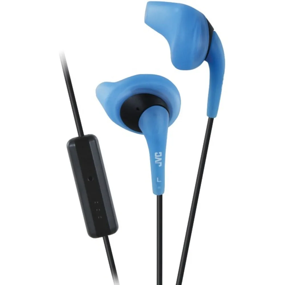 JVC HAENR15AM Gumy Sports Earbuds with Microphone (Blue)