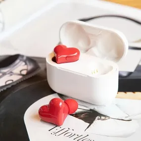 Love Your Workout: Wireless Heart-Shaped Earbuds with Voice-Activated Noise Cancellation for Laptop Compatibility