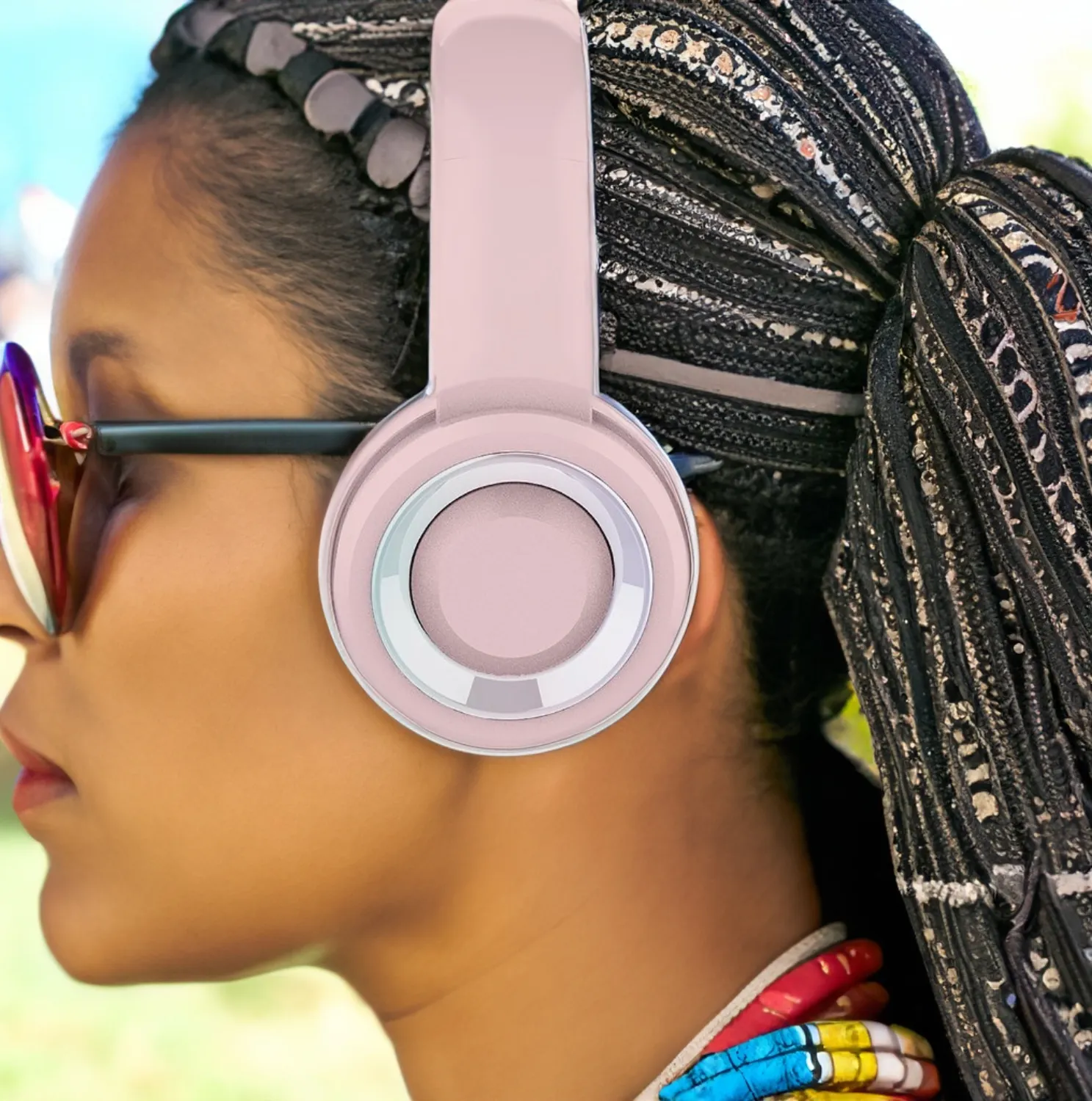 Lyrix Over Ear Foldable Bluetooth Headphones