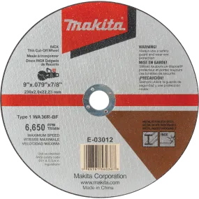 Makita E-03012 9" Thin Cut-Off Wheel, 36 Grit