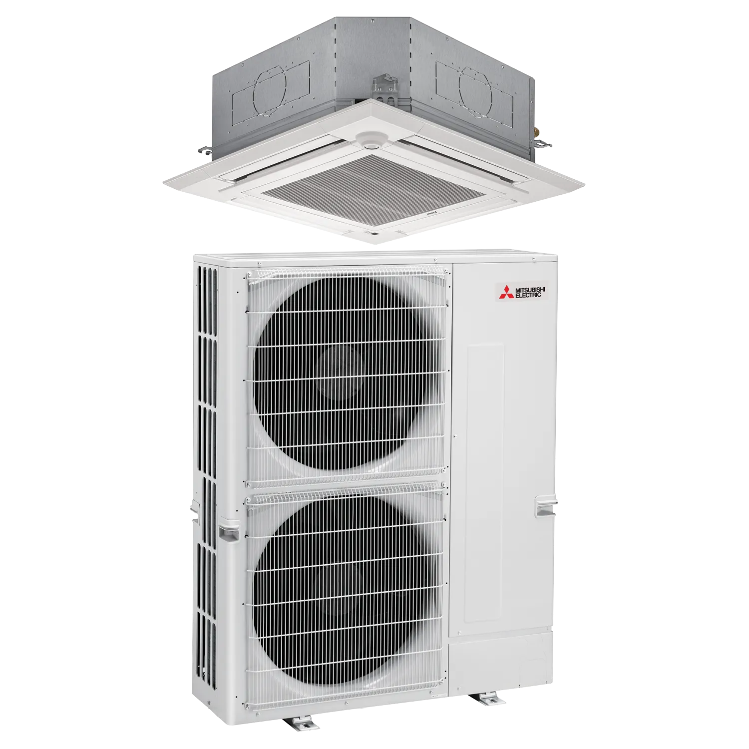 Mitsubishi 36,000 BTU Commercial Ceiling Cassette Single Zone Heat Pump Unit (PLA-A36EA8 & PUZ-A36NKA7)