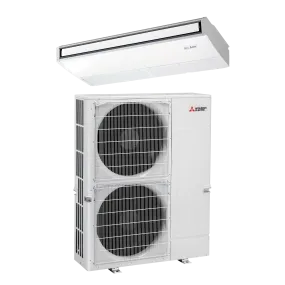 Mitsubishi 42,000 BTU Hyper-Heat Commercial Ceiling Suspended Single Zone Heat Pump Unit (PCA-A42KA7 & PUZ-HA42NKA7)