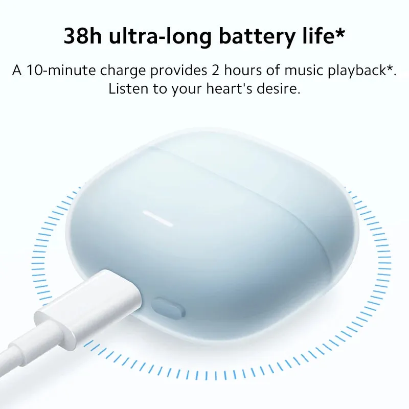 New Global Version Xiaomi Redmi Buds 6 Lite earphone Up to 40dB wide frequency active noise cancellation* Up to 38 hours headset