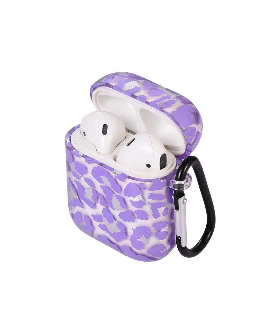 Purple Leopard AirPods Case