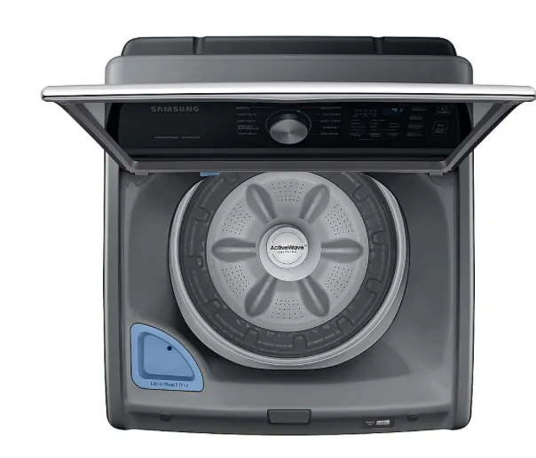 Samsung - 4.4 cu. ft. Top Load Washer with ActiveWave™ Agitator and Active WaterJet - Platinum