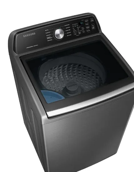 Samsung - 4.4 cu. ft. Top Load Washer with ActiveWave™ Agitator and Active WaterJet - Platinum