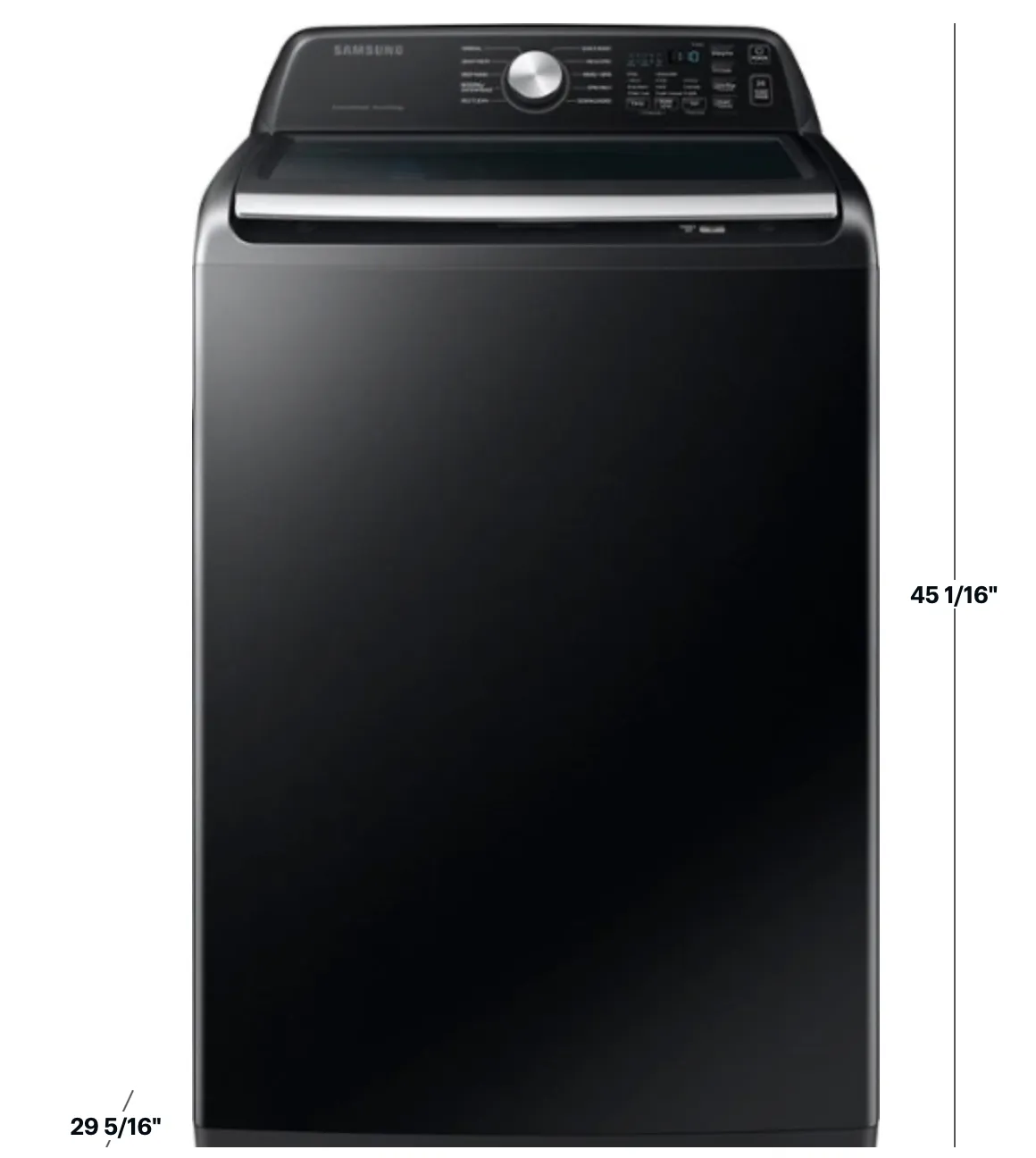 Samsung - 4.7 Cu. Ft. High-Efficiency Smart Top Load Washer with Active WaterJet with 7.4 Cu. Ft. Smart Gas Dryer with Sensor Dry - Black