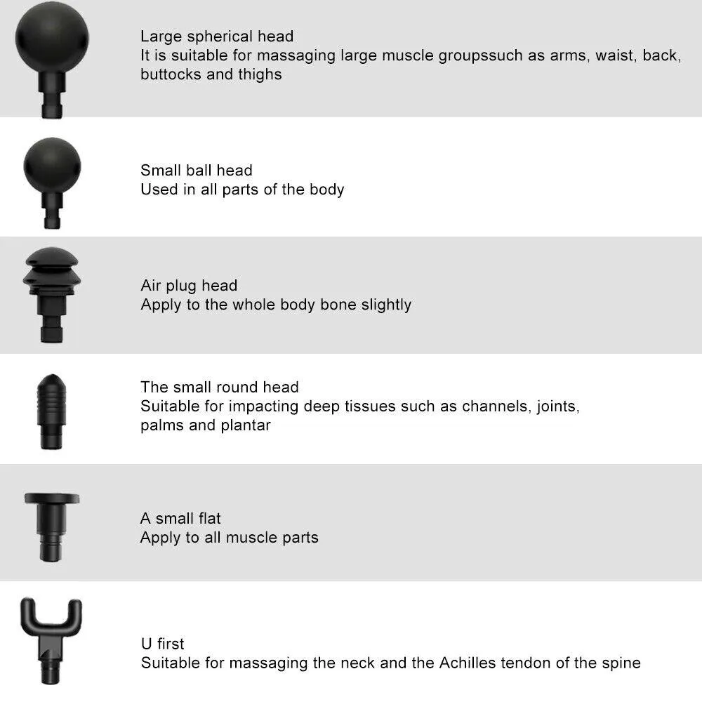 SMAXELITE™ 30 Speed Deep Tissue Massage Gun - 6 Heads - Handheld Rechargeable Percussion Massager