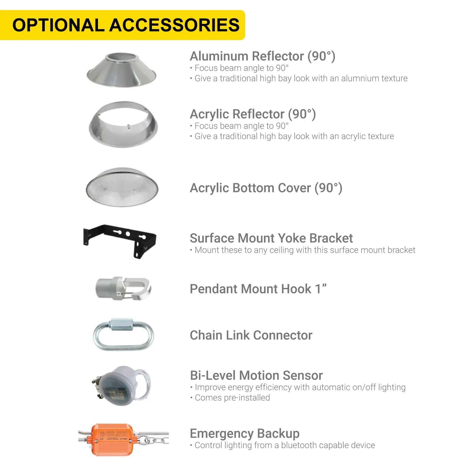 UFO LED High Bay Light 100W Round Industrial Warehouse LED Lighting - 0-10V Dimmable - 120-277V - 5000K Daylight - 13000LM