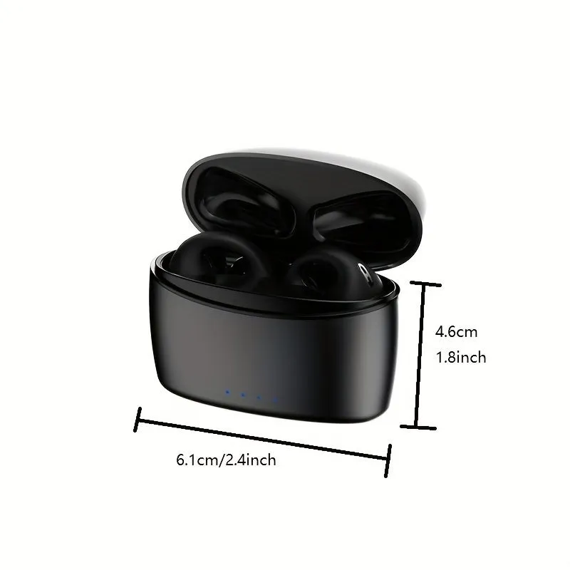 Wireless Open Ear Headphones, Clip On Earbuds for Android/iPhone, Air conduction earbuds with charging case